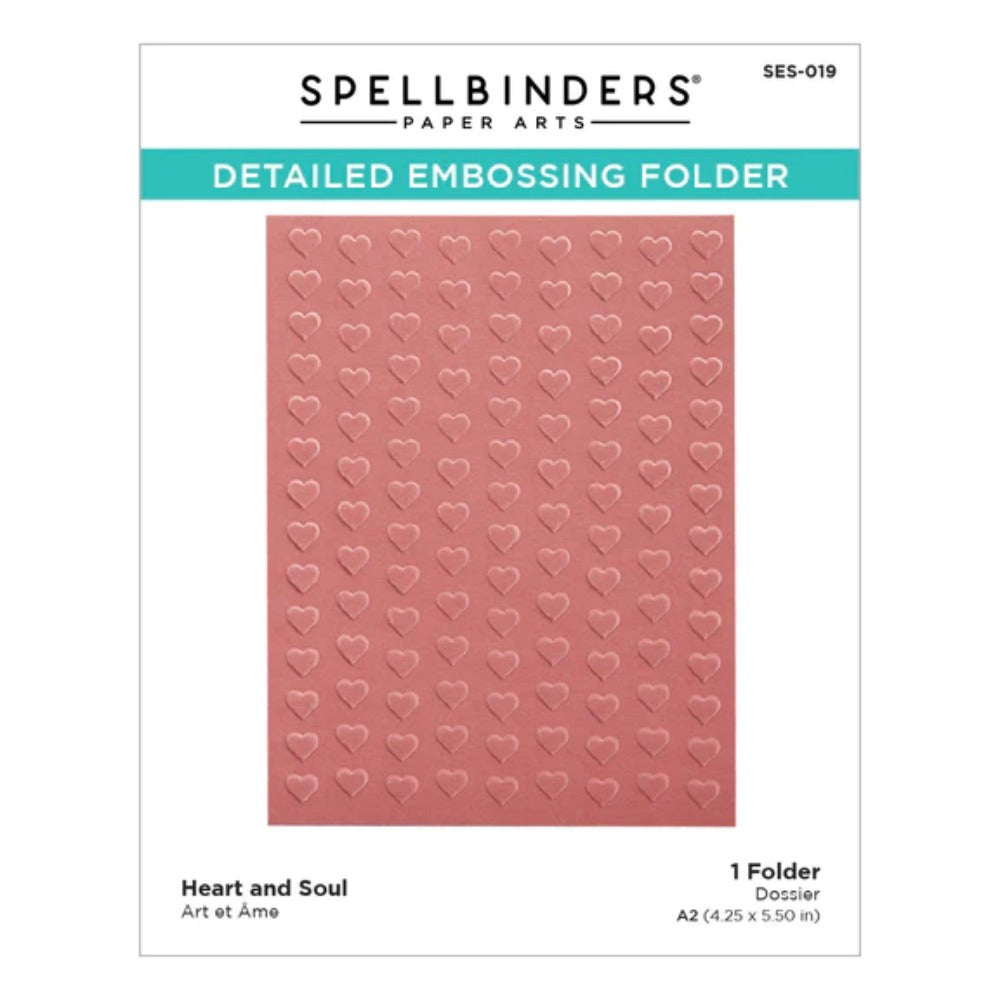 Embossing Folder Heart &amp; Soul / Folder de Grabado Corazón y Alma Folders de Grabado Spellbinders