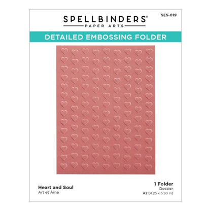 Embossing Folder Heart &amp; Soul / Folder de Grabado Corazón y Alma Folders de Grabado Spellbinders