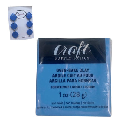 Oven-Bake Clay Cornflower / Arcilla para Hornear Azúl Lila Modelado Craft Supply Basics