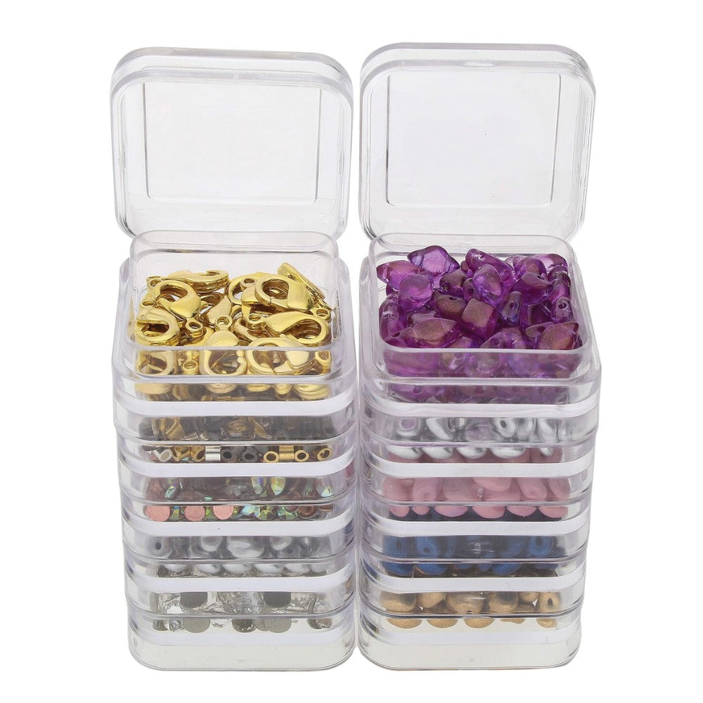 Square Stacker Jars / Botes Apilables Cuadrados Almacenamiento y Organización Bead Smith