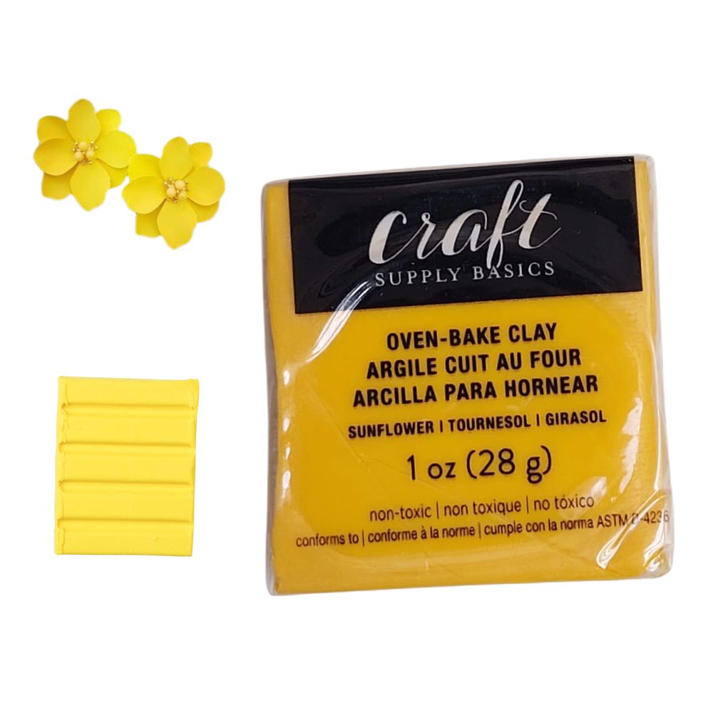 Oven-Bake Clay Sunflower / Arcilla para Hornear Amarillo