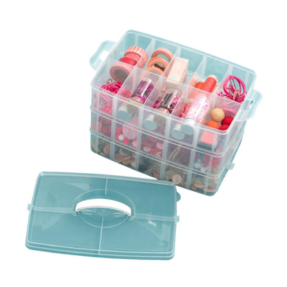 3-Tier Snap Box Translucent Plastic Storage / Organizador Transparente de 3 Niveles Almacenamiento y Organización We R Memory Keepers