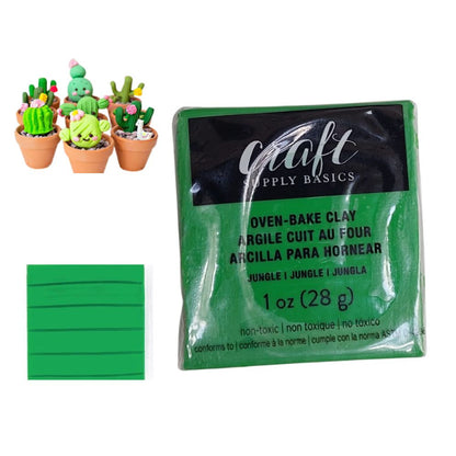 Oven-Bake Clay Jungle / Arcilla para Hornear Verde Jungla Modelado Craft Supply Basics