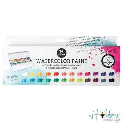 24 Watercolor Paint / 24 Acuarelas Art By Marlene Acuarela Studio Light