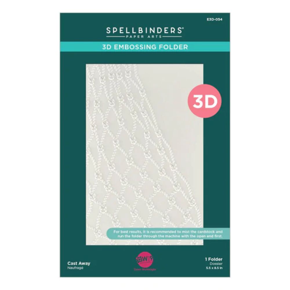 Cast Away 3D Embossing Folder / Folder 3D Cuerda Náutica Folders de Grabado Spellbinders