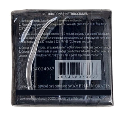 Oven-Bake Clay Black / Arcilla para Hornear Negro Modelado Craft Supply Basics