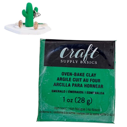 Oven-Bake Clay Emerald / Arcilla para Hornear Verde Esmeralda Modelado Craft Supply Basics