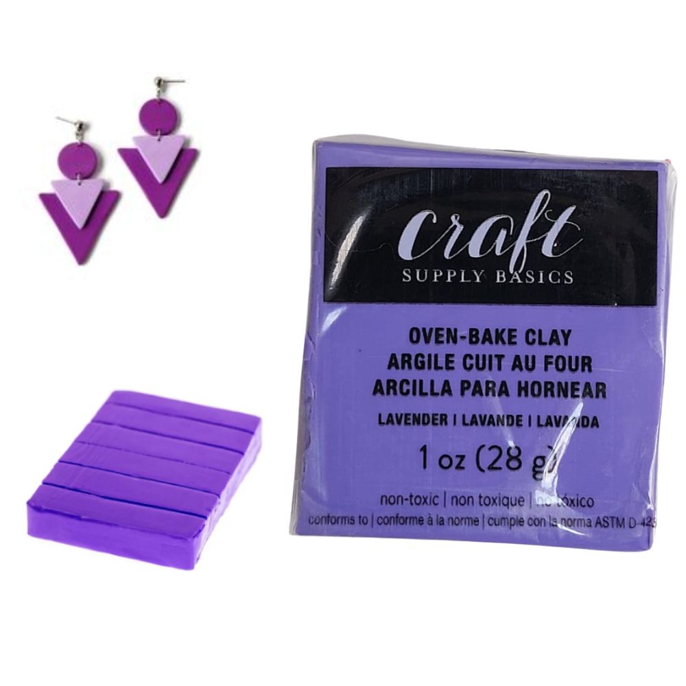 Oven-Bake Clay Lavender / Arcilla para Hornear Lavanda Modelado Craft Supply Basics