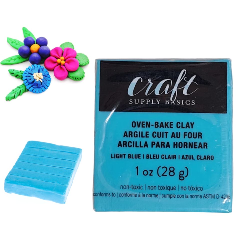 Oven-Bake Clay Light Blue / Arcilla para Hornear Azúl Claro Modelado Craft Supply Basics