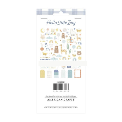 Hello Little Boy Ephemera Die-Cuts / Recortes Decorativos de Cartulina Adornos / Embellishments American Crafts