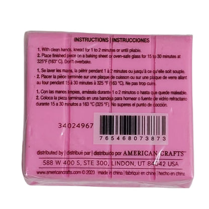 Oven-Bake Clay Bubblegum / Arcilla para Hornear Rosa Goma de Máscar Modelado Craft Supply Basics