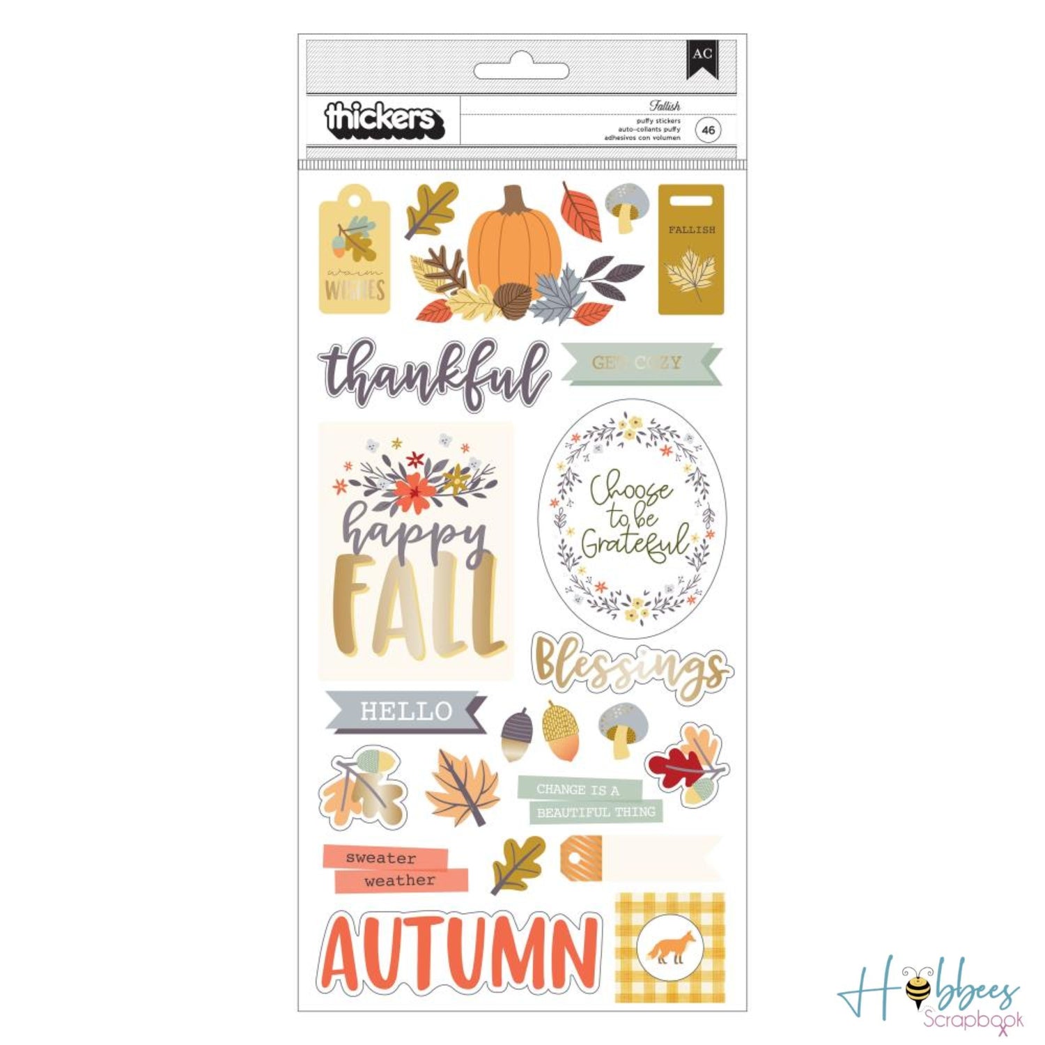 Farmstead Harvest Thickers Stickers / Estampas Puffy de Otoño Stickers American Crafts