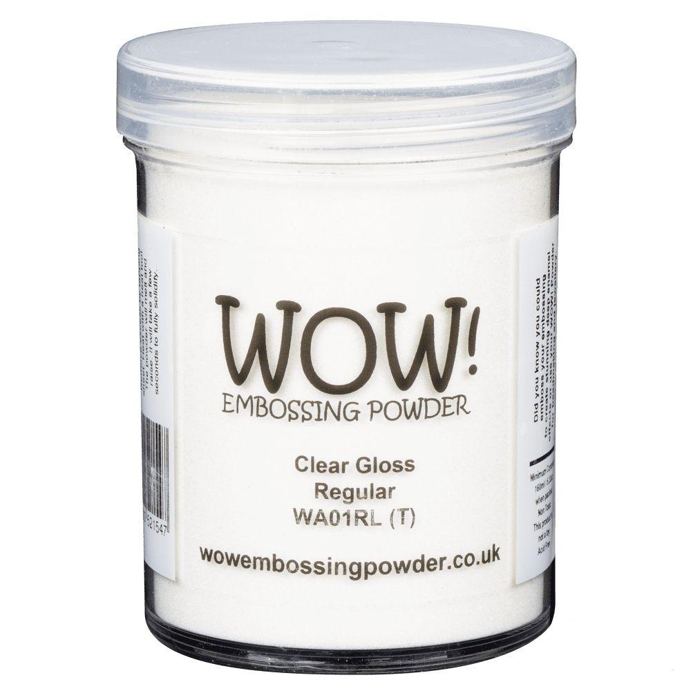 Clear Gloss R Embossing Powder / Polvo de Realce Brillante Transparente Grande Polvos de Embossing Wow!