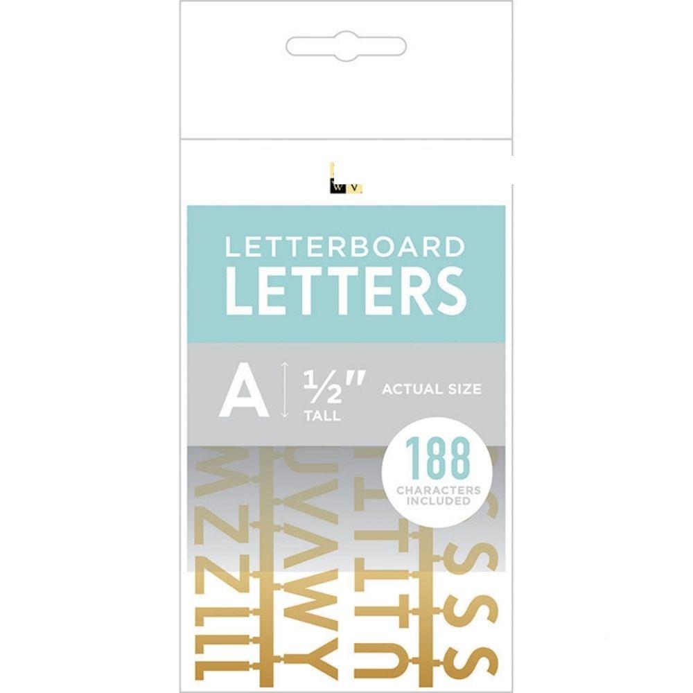 DC Letterboard 1/2&quot; Letters Gold / Letras Doradas Para Tablero Tableros DCWV