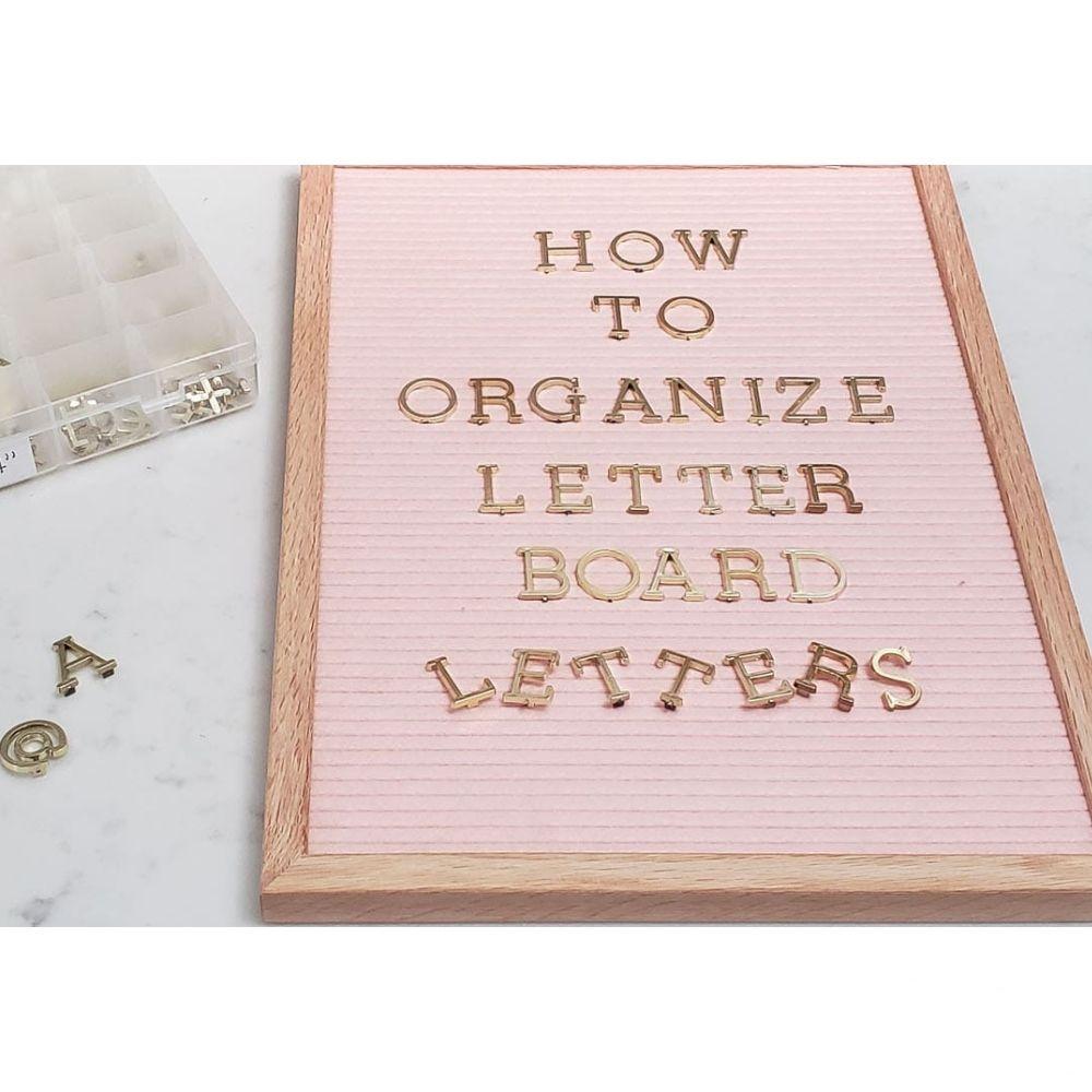 DC Letterboard 1/2&quot; Letters Gold / Letras Doradas Para Tablero Tableros DCWV