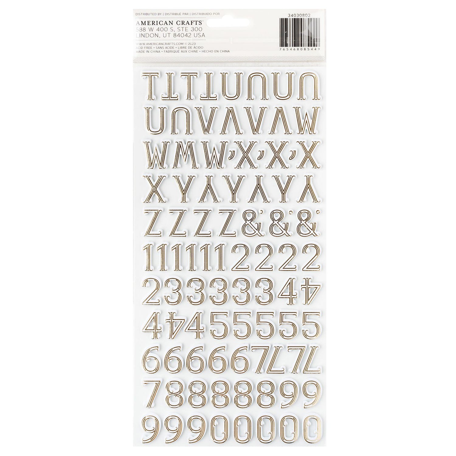 Joyful Notes Alphabet Thickers Stickers / Estampas Gruesas de Alfabeto Stickers Pink Paislee