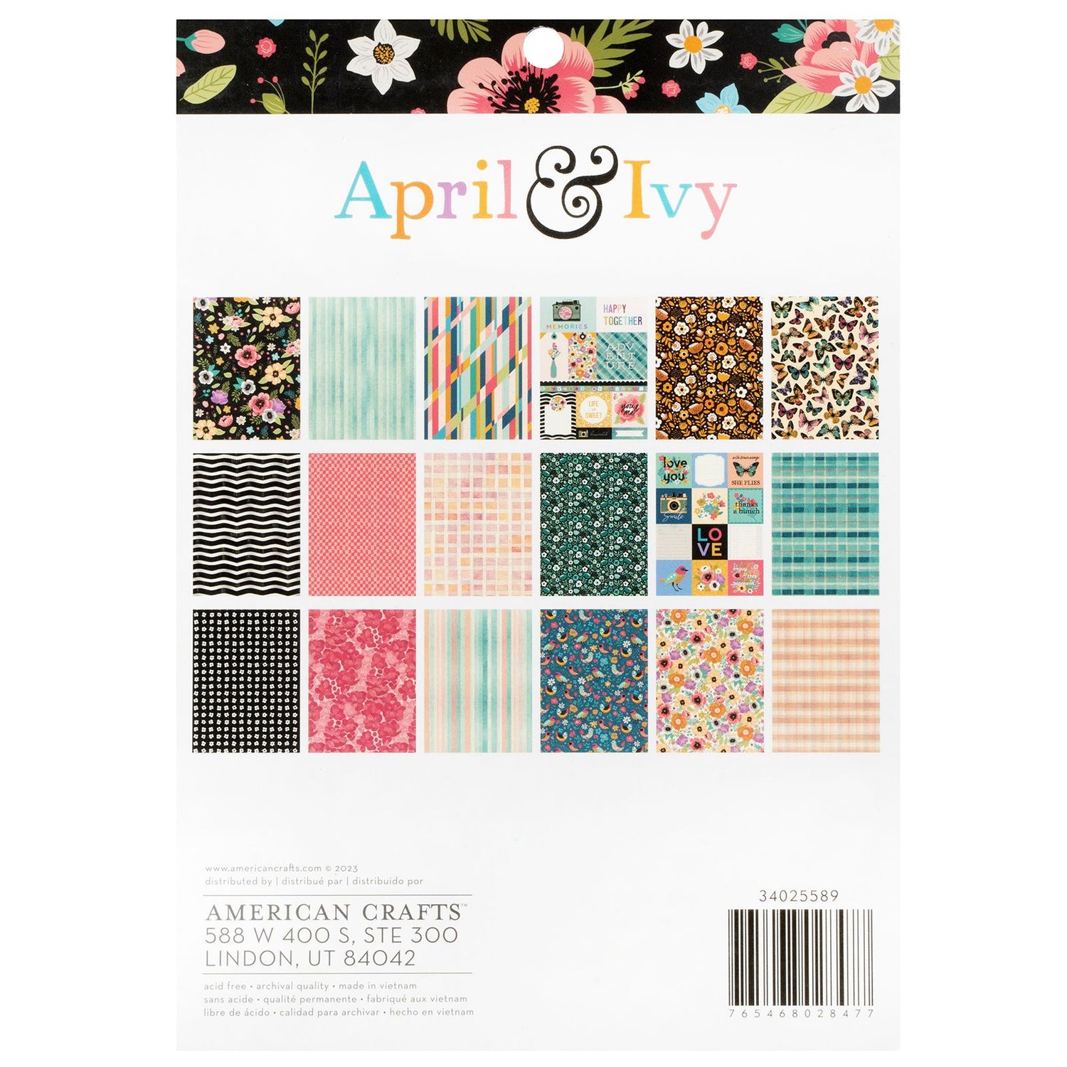 April &amp; Ivy Paper Pad6&quot; / Block de Papel Hiedra de Abril Papel American Crafts