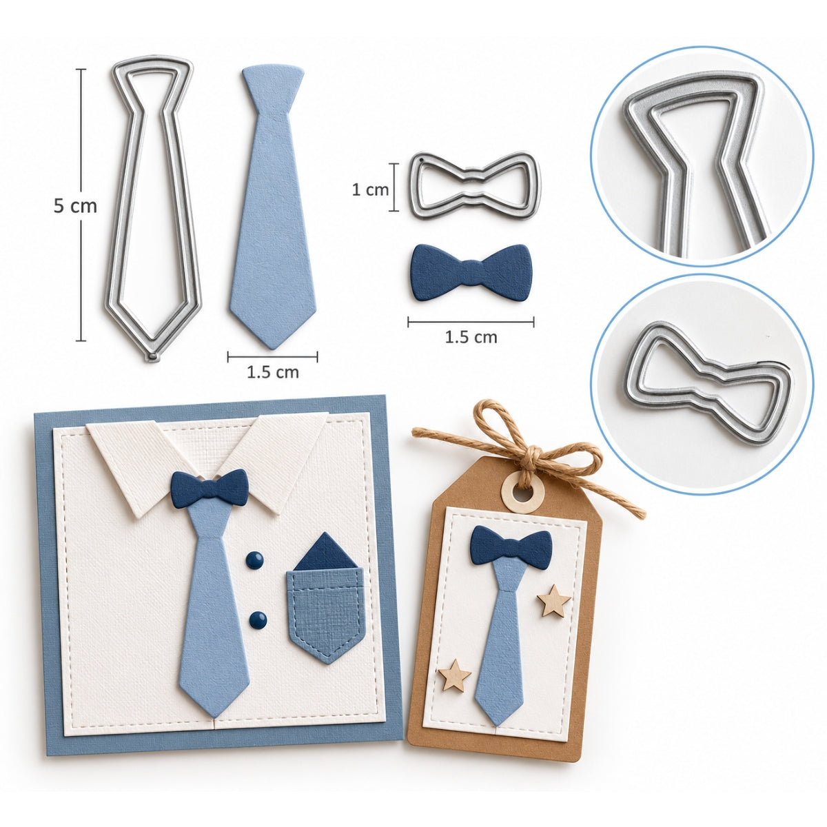 Set de Troqueles o Suajes Corbata y Moño Dados de Corte / Suajes / Troqueles Hobbees