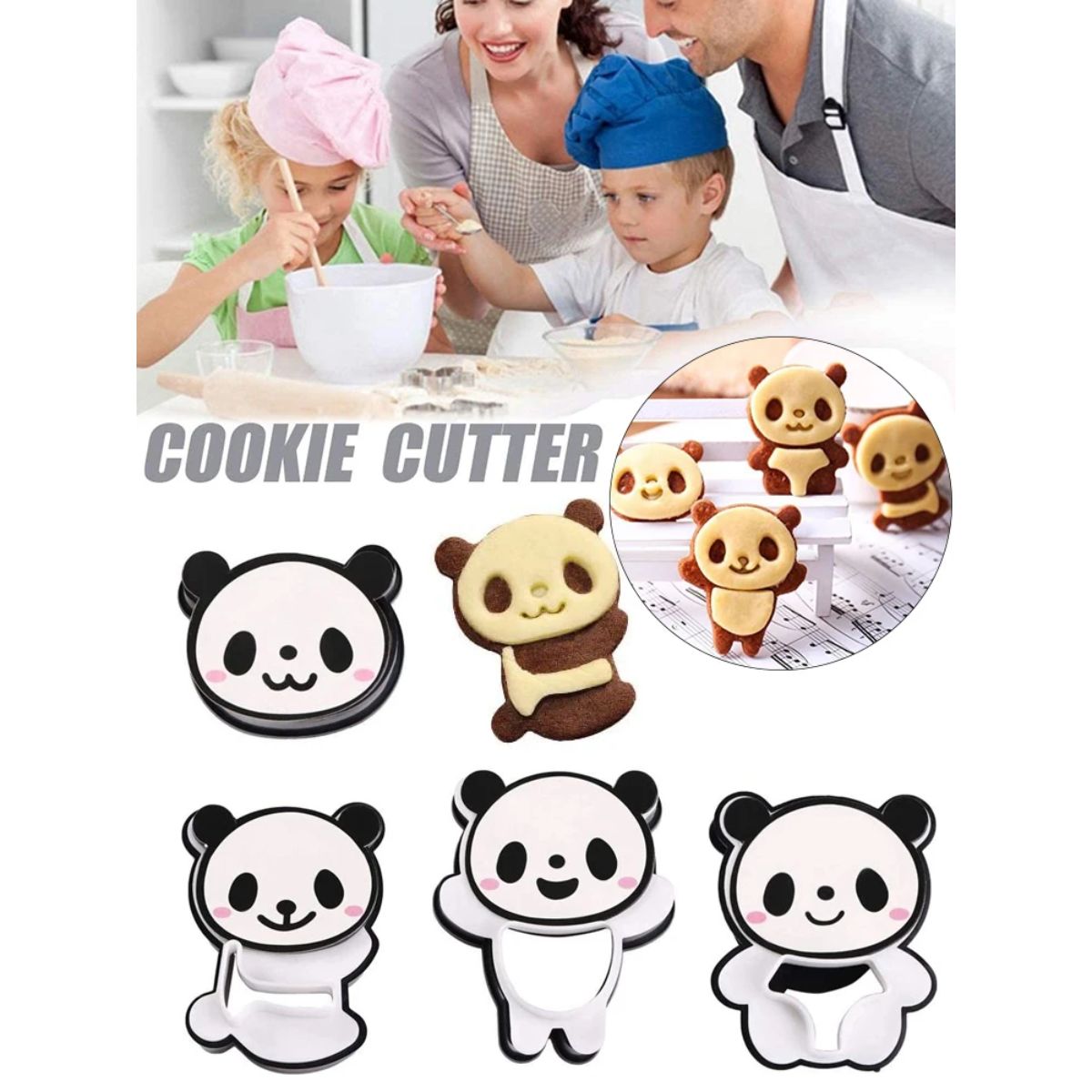 Cortadores de Galletas de Pandas Repostería Earnest Co Japan
