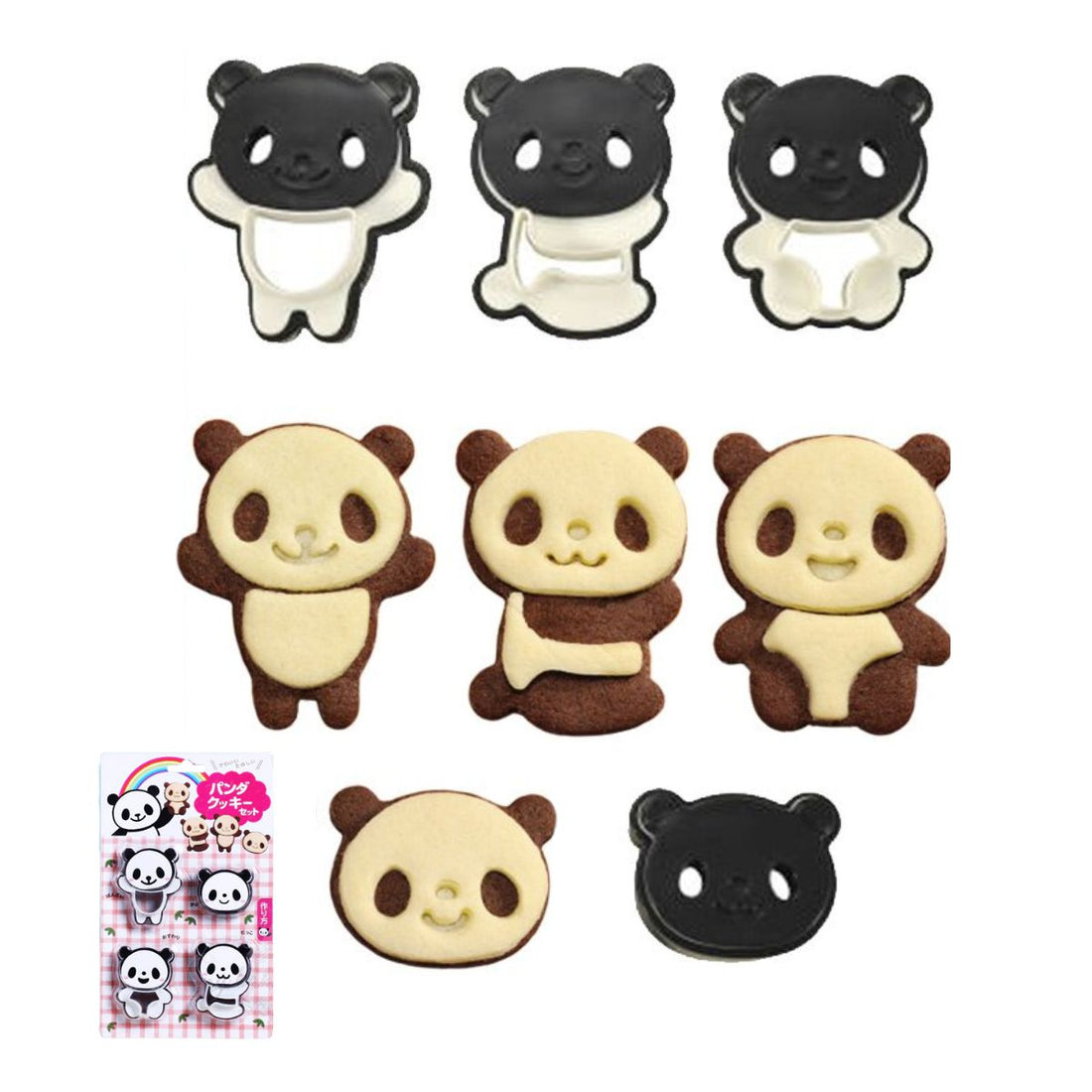 Cortadores de Galletas de Pandas Repostería Earnest Co Japan