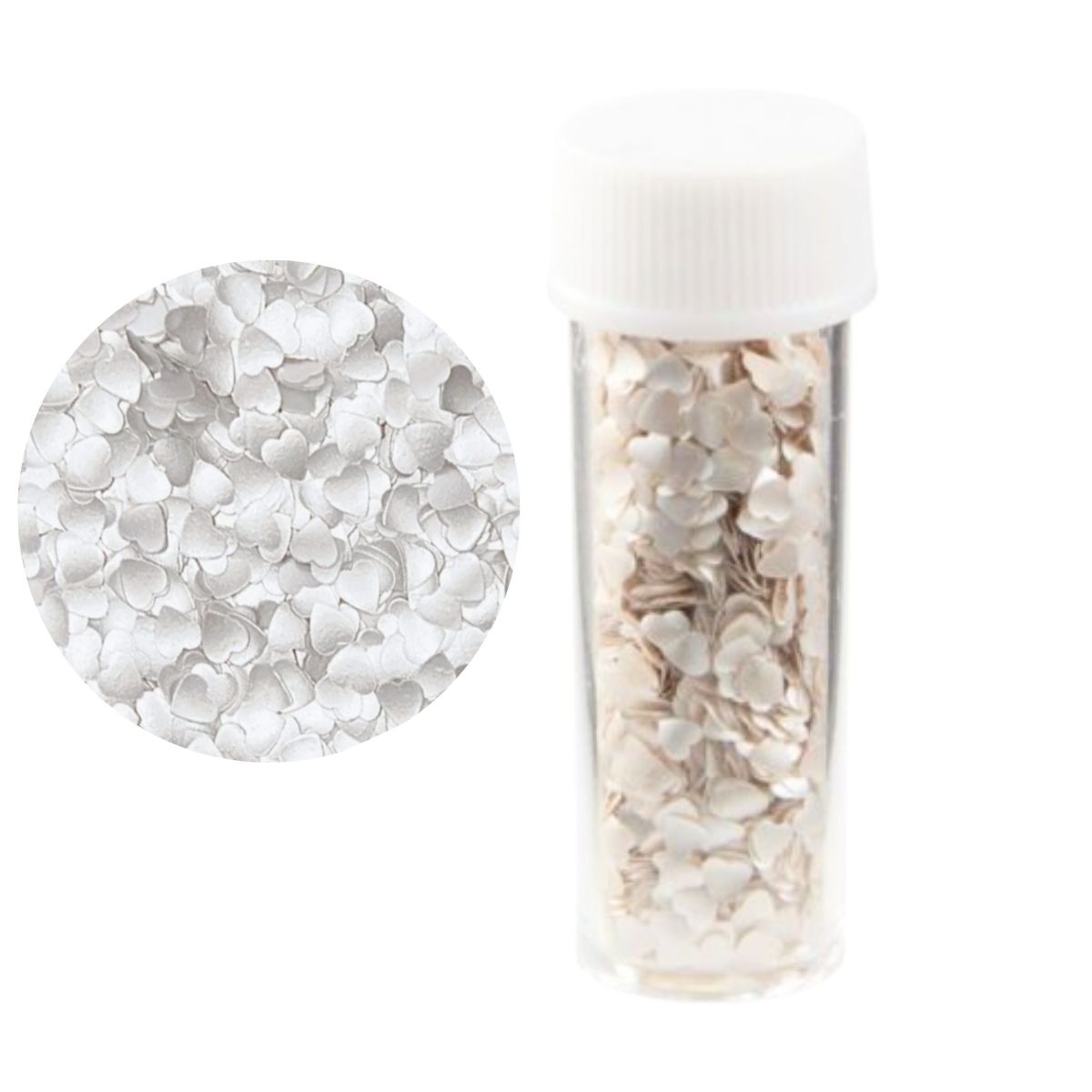 Silver Hearts Edible Accents / Confetti de Corazones Plata Comestibles Repostería Wilton