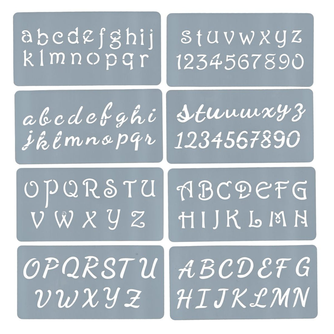 8 Plantillas de Alfabetos Diferentes Estilos Esténciles / Plantillas Hobbees