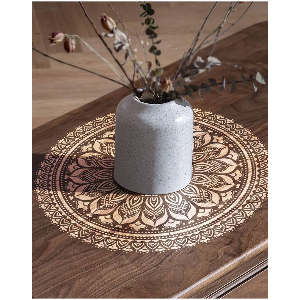 Plantilla Esténcil Mandala Espiral 12&quot; Esténciles / Plantillas Hobbees