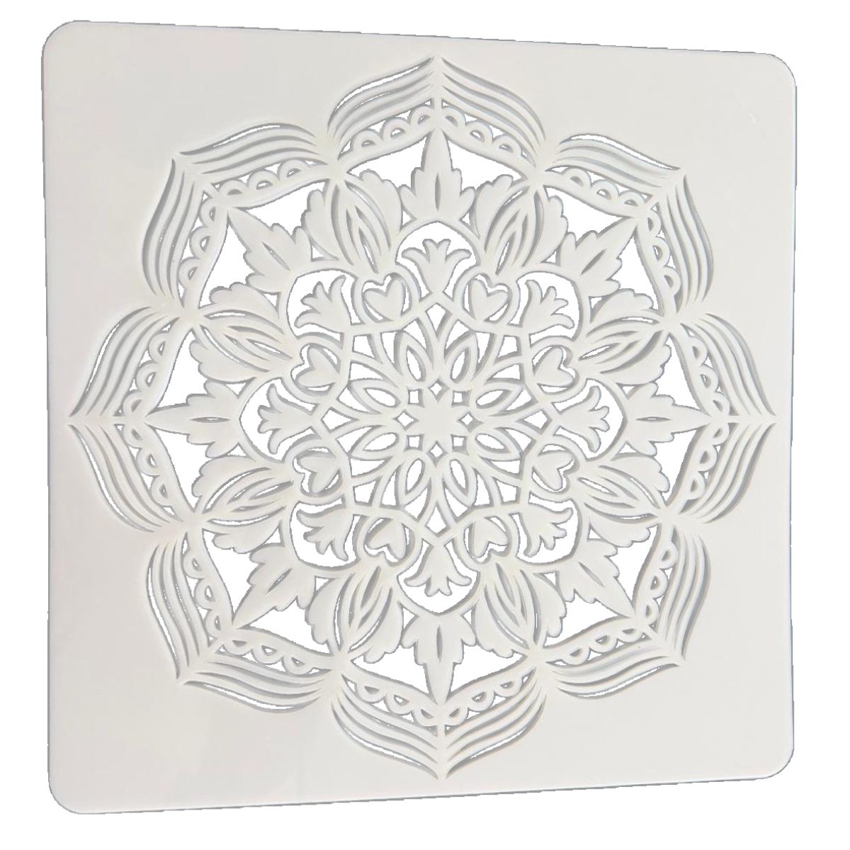 Plantilla Esténcil Mandala Floral Elegante 12&quot; Esténciles / Plantillas Hobbees