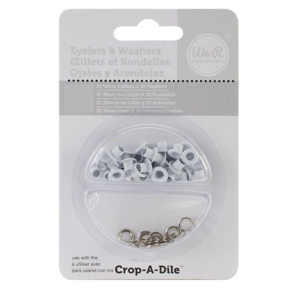 Eyelets &amp; Washers Standard White / Ojillos y Arandelas Blancos Adornos / Embellishments We R Memory Keepers
