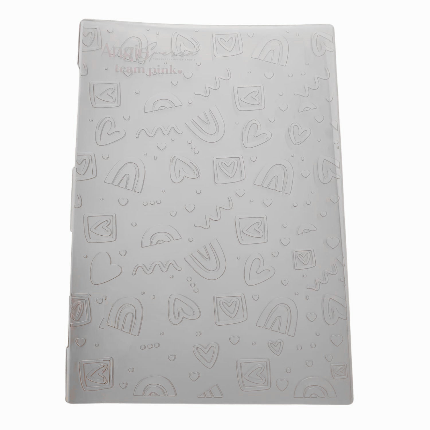 Folder de Embossing Rainbow Heart Folders de Grabado Angie Guerra