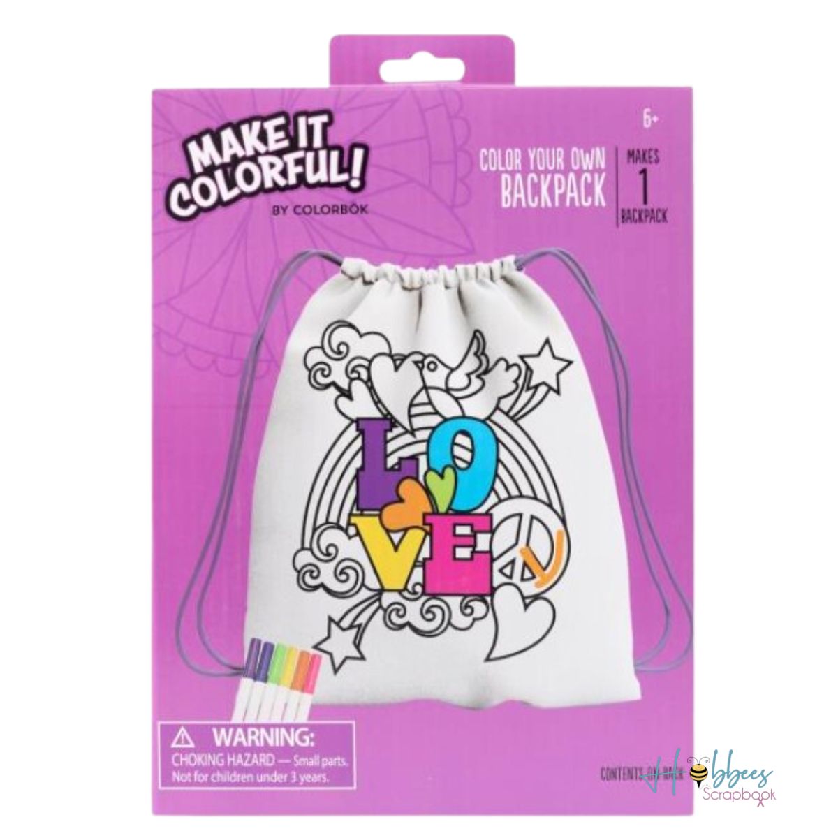 Make It Colorful Back Pack / Colorea tu Bolsa Manualidades para Niños Colorbok