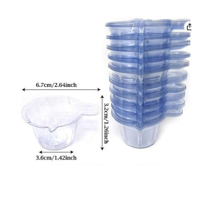 10 Vasitos Dispensadores Desechables para Resina Resina Epóxica y Accesorios Hobbees