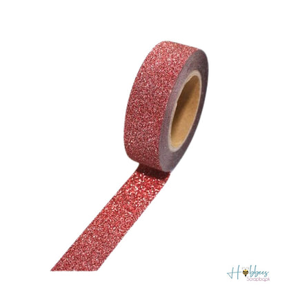 Washi Tape Sparkle Tape Glitter Burgundy / Cinta Adhesiva Rojo Vino Brillante  Darice