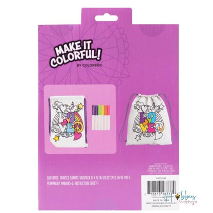 Make It Colorful Back Pack / Colorea tu Bolsa Manualidades para Niños Colorbok