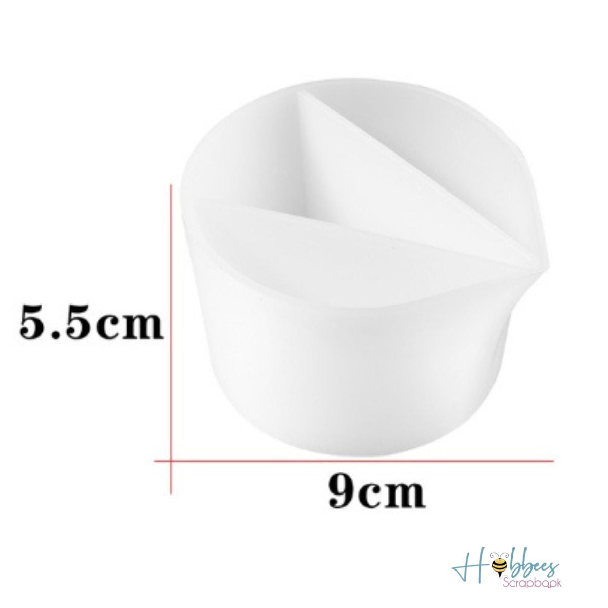 Taza de Silicón con 3 Divisiones para Verter Resina Resina Epóxica y Accesorios Hobbees