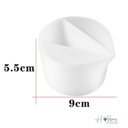 Taza de Silicón con 3 Divisiones para Verter Resina Resina Epóxica y Accesorios Hobbees