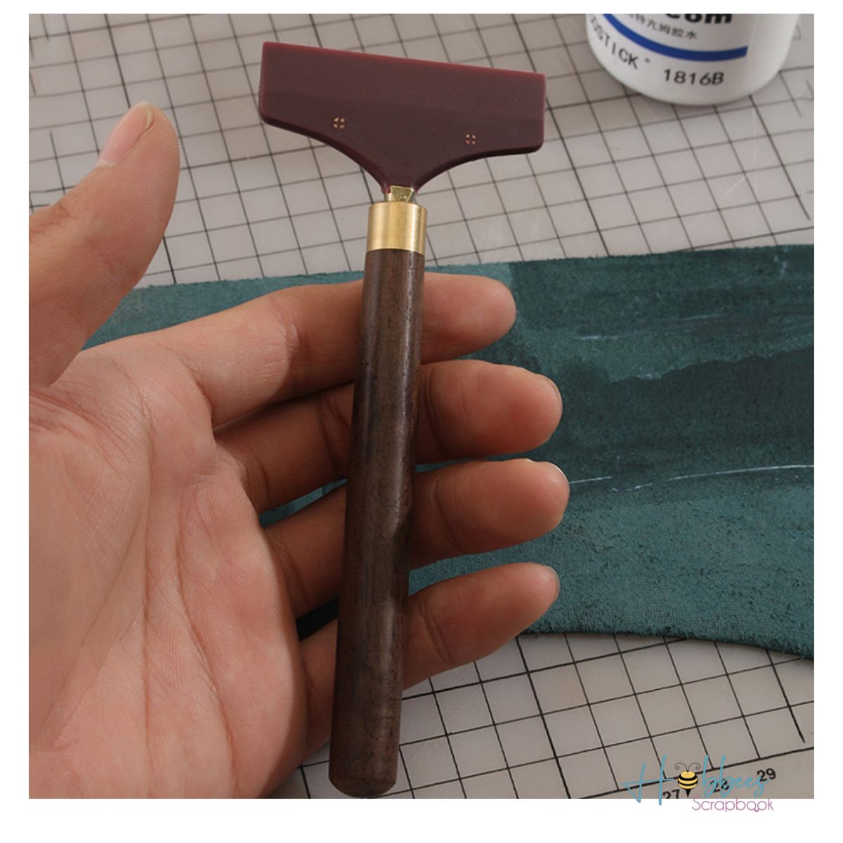 Espátula y Jalador de Silicón con Mango de Madera Herramientas Hobbees