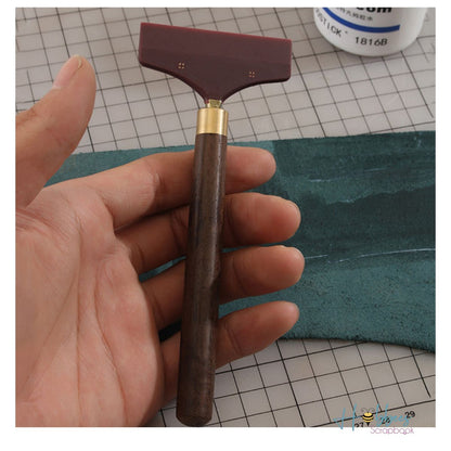 Espátula y Jalador de Silicón con Mango de Madera Herramientas Hobbees