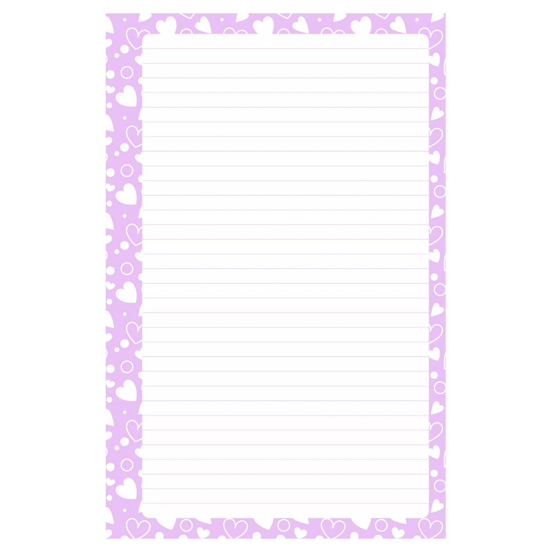 100 Hojas Interiores Media Carta Corazón Lila Encuadernacion Crazy Crafts