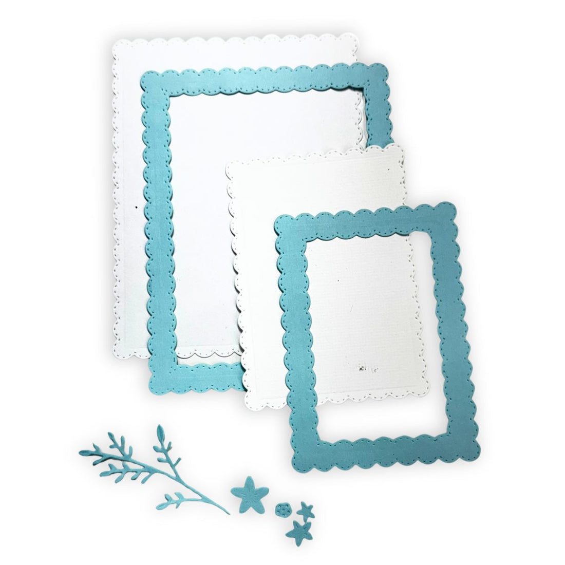 Set de Troqueles Marcos con Ondas y Flores Dados de Corte / Suajes / Troqueles Lyssette Guiot Crafts