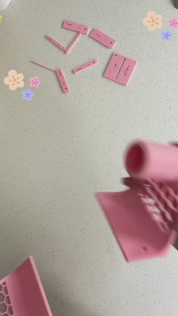 Porta Rollos Universal para Vinil, Foil y Materiales en Rollo Rosa Almacenamiento y Organización Hobbees