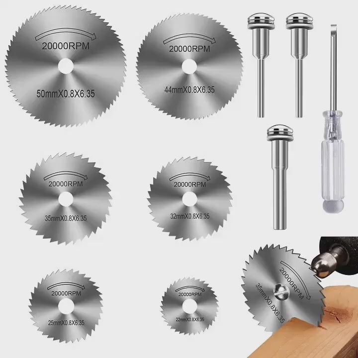 6 Hojas de Sierra HSS para Taladro y Herramienta Rotativa