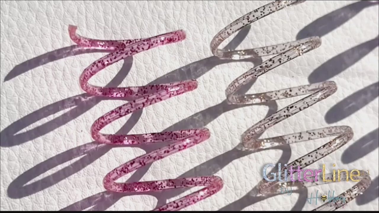 Espirales de Plástico Glitter 25mm para Encuadernación Creativa 10 pzs
