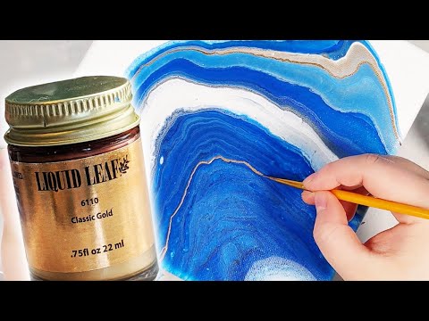 Liquid Leaf Paint Gold / Hoja de Oro Líquido Pinturas Plaid