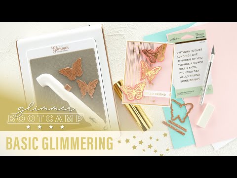 Glimmer Edge Butterflies Hot Foil Plate &amp; Die Set / Suajes de Mariposas Hot Foil Dados de Corte / Suajes / Troqueles Spellbinders