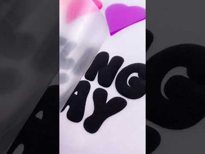 Black Puff Heat Transfer Vinyl / Vinil Termoadhesivo 3D Negro Viniles Teckwrap