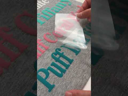 Tiffany Puff Heat Transfer Vinyl / Vinil Termoadhesivo 3D Aqua Viniles Teckwrap