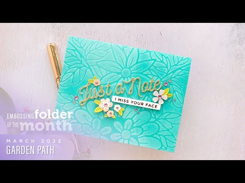 Garden Path Embossing Folder / Folder Grabadeo Camino Floral Ed. Especial