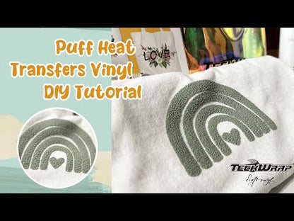 Black Puff Heat Transfer Vinyl / Vinil Termoadhesivo 3D Negro Viniles Teckwrap