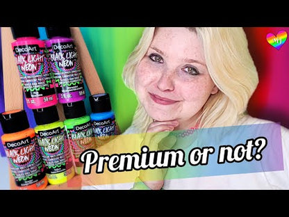 Black Light Neon Acrylic Paint Ultraviolet / Pintura para Tela Luz Neon Ultravioleta Acrìlicos DecoArt